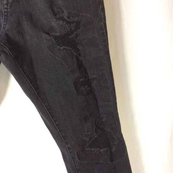 Aeropostale Athletic Skinny Jeans Black Distressed Look Size 28/30 - Picture 4 of 12